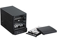 Xystec 4-fach-Festplatten-Gehäuse 3,5"-SATA, USB3.0,RAID (refurbished) Xystec 4-fach-Festplattengehäuse