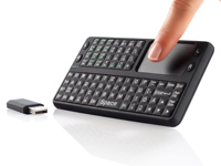 GeneralKeys Mikro-Multimedia-Funktastatur mit Touchpad "MFT-2402.TP" GeneralKeys Mini-Funktastaturen mit Touchpads