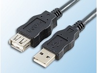 goobay 4er-Set USB 2.0 High-Speed Verlängerungskabel, 3 m, schwarz goobay