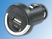 Ultrakleiner USB-Lade-<br />Adapter für Kfz: 12V/24V auf U...