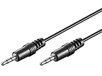 auvisio Stereo-Audio-Kabel 3,5-mm-Klinke Stecker auf Stecker, 5 m auvisio