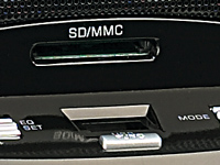 Design MP3-Radio-Station mit SD/MMC-Slot + USB-Anschluss, schwarz