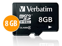 Verbatim microSD / Transflash Speicherkarte 8GB (SDHC) Verbatim
