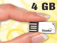PConKey Super-Slim USB-Speicherstick "wEe Pico" mit 4 GB, wasserdicht PConKey Wasserfeste USB-Speichersticks