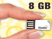 PConKey Super-Slim USB-Speicherstick "wEe Pico" mit 8 GB, wasserdicht PConKey Wasserfeste USB-Speichersticks