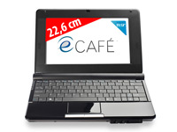 HERCULES 8,9" Mini-Notebook eCafé EC-900, 120GB, WLAN, WebCam, Linux Hercules