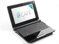 HERCULES 8,9" Mini-Notebook eCafé EC-900, 120GB, WLAN, WebCam, Linux Hercules