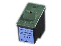 Recycled Cartridge für Lexmark (ersetzt 10NX217E No.17), black recycled / rebuilt by iColor Recycled Tintenpatrone für Lexmark Tintenstrahldrucker
