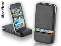 Xcase Elegante 2in1-Schutztasche mit Standfunktion für iPhone 4/4s, schwarz Xcase Schutzhüllen für iPhones 4/4s