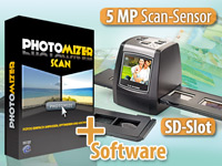 Somikon Komfortabler Dia- & Negativ-Scanner mit TFT & SD-Slot Somikon Dia- & Negativ-Scanner