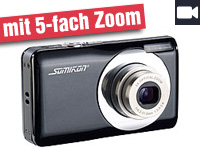 Somikon Digitalkamera DC-128.s mit 15 MP, 5x opt. Zoom, Stabilisator Somikon Digitalkameras