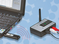 auvisio Aktives USB-Funkübertragungssystem für Audio-Signale 2,4 GHz auvisio