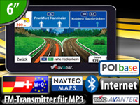 NavGear 6"-Navigationssystem StreetMate RSX-60-3D Europa 43 Länder NavGear Navis 6"