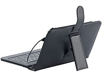 Touchlet 7"-Tablet-<br />Hülle mit USB-Tastatur, Leder-Loo...