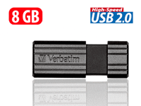 Verbatim PinStripe 8GB USB-Speicherstick (USB-Stick), schwarz Verbatim