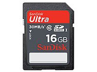 SanDisk Ultra SDHC-Speicherkarte16GB, 30 MB/s Class 10 UHS-I, U1 SanDisk SD-Speicherkarten UHS U1
