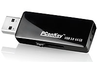 PConKey Eleganter USB-3.0-Speicherstick UPD-464, 64 GB, schwarz PConKey USB-Speichersticks