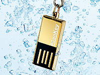 PConKey Slim USB-Speicherstick vergoldet, 64 GB, wasserdicht PConKey Wasserfeste USB-Speichersticks