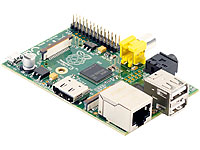Raspberry Pi (Modell B) Scheckkarten-PC, ARM11, 512MB, LAN, USB, HDMI 