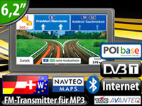 NavGear 6,2"-Navigationssystem StreetMate GTX-62-DVB-T Westeuropa(refurbished) NavGear Mobile Navi-Systeme 6" mit DVB-T