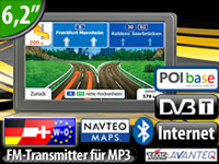 NavGear 6,2" Navigationssystem GTX-62-DVB-T Europa (refurbished) NavGear Mobile Navi-Systeme 6" mit DVB-T