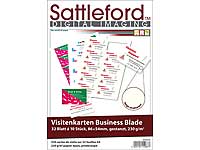 Sattleford 320 Visitenkarten creme strukturiert Inkjet/Laser 230 g/m² Sattleford Vorgestanzte Visitenkarten