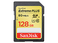 SanDisk 128 GB Extreme Plus SDXC-Speicherkarte, 80 MB/s, UHS Class 3 SanDisk SD-Speicherkarte UHS U3