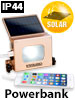 KryoLights 2in1-LED-Fluter und Powerbank, Solar-Panel, 10-Watt-COB-LED, 370 Lumen KryoLights LED-Fluter mit Powerbanks und Solar-Panels
