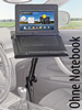 Lescars Universal-Notebook-Kfz-Halterung mit Kamerastativ Lescars