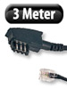 goobay Telefonanschlusskabel 3 m TAE-F-Stecker auf RJ11 goobay Telefonkabel