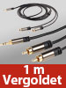 auvisio Premium-Stereo-Kabel 3,5-mm-Klinke auf 2 Cinch-Stecker, 1 m, vergoldet auvisio Klinke-auf-Cinch-Audiokabel