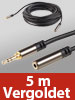 auvisio 3,5-mm-Klinken-Verlängerungskabel, Stereo, 5 m, vergoldet auvisio Klinke-Verlängerungskabel