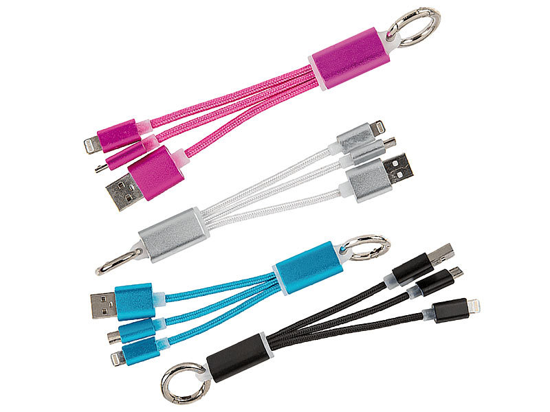 USBLadekabel auf MicroUSB und Lightning Connector