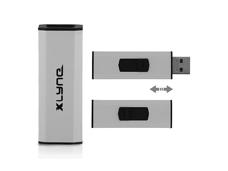 Xlyne 32 GB USB-Speicherstick Silverborn Flashspeicher USB-Stick silber