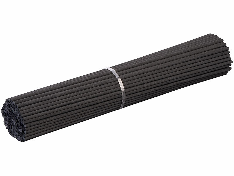 PEARL Raumduftstäbchen: 150 Rattanstäbchen für Raumduft, 24 cm, schwarz (Raumduft Zubehörset)