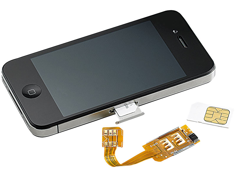 Callstel Apple Dual-SIM Adapter: Dual-SIM-Adapter iPhone 4 ...