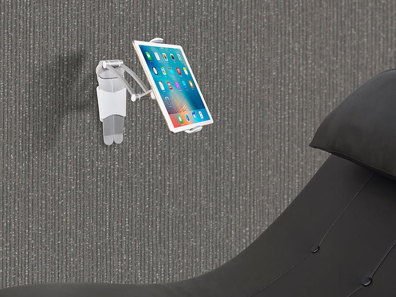Callstel Handyhalterung Bett: Kfz- Smartphone-Halterung mit Schraubklemme  Versandrückläufer (Smartphonehalter)