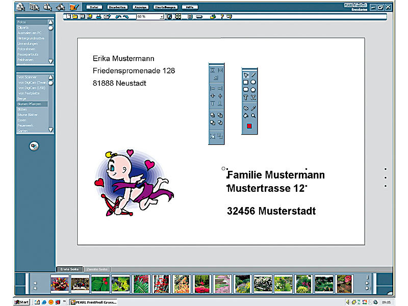 Grußkarten-Druckprogramm V3.0 für PEARL-Karten