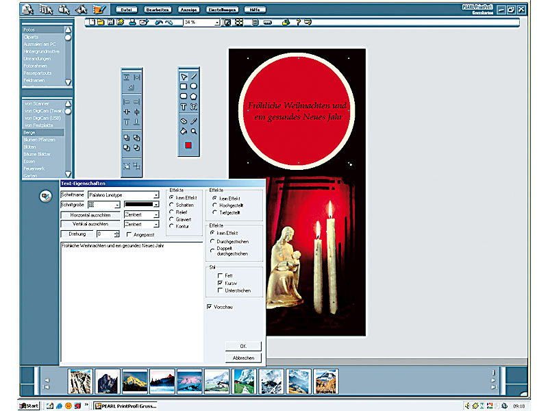 Grußkarten-Druckprogramm V3.0 für PEARL-Karten