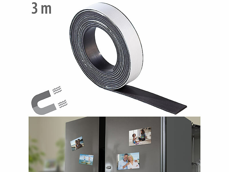Your Design Magnetband: Ultrapraktisches Magnet-Klebeband 3 Meter  (Magnetleisten zum Kleben)