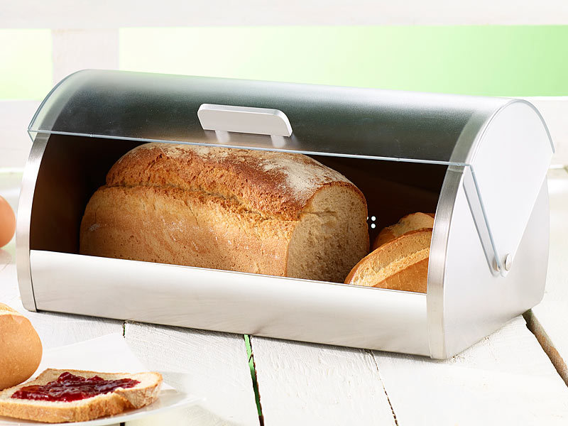 Brotkasten XL Brotbox Brotbehälter mit Deckel Brot Aufbewahrungs Dose Metallbox 