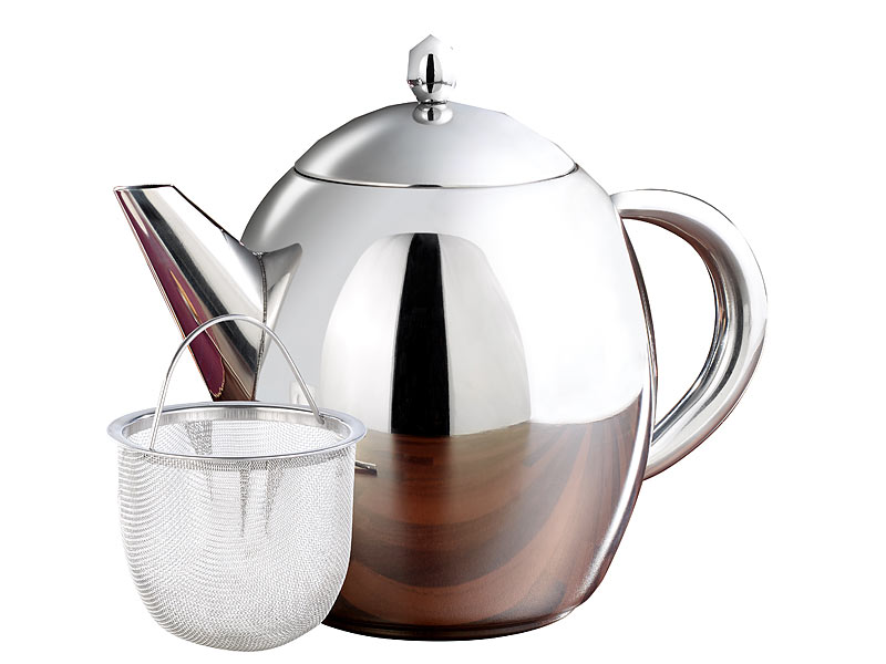Teekanne aus Edelstahl Teekanne für Tee Kaffee schnell kochend 1L 2L 3L 