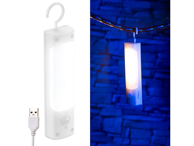 Lunartec 4in1 Akku LED Lampe Mit Bewegungsmelder Und USB