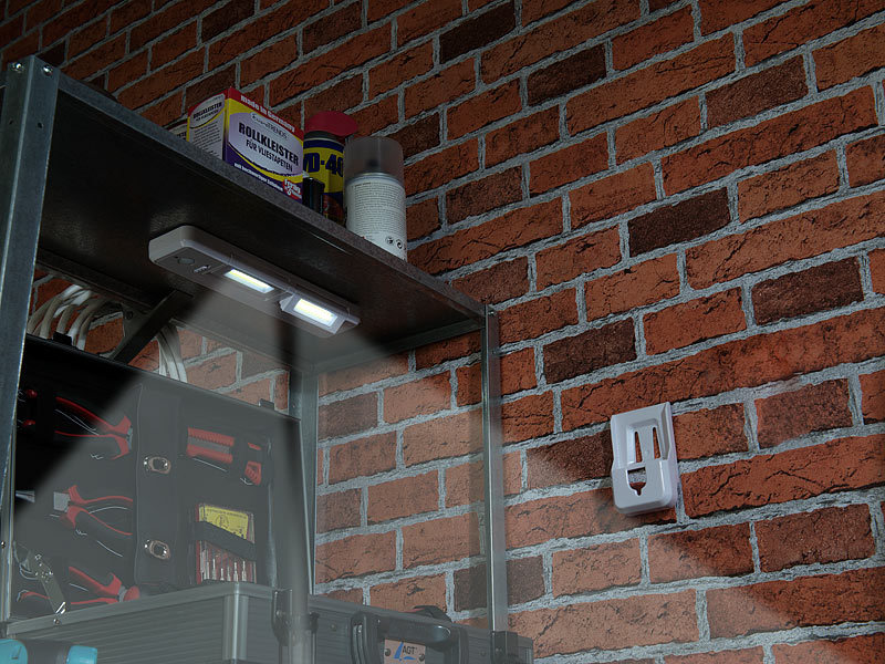Lunartec Küchenlampe: Schrank-Unterbau-Leuchte mit 2 COB-LEDs, 2 Watt