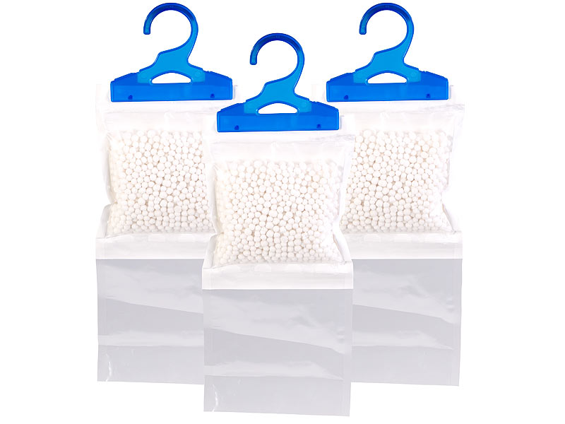 Sichler Feuchtigkeitskiller: Luftentfeuchter, 50 x 5 g Kieselgel,  Baumwoll-Säckchen, regenerierbar (Universal Luftentfeuchter)