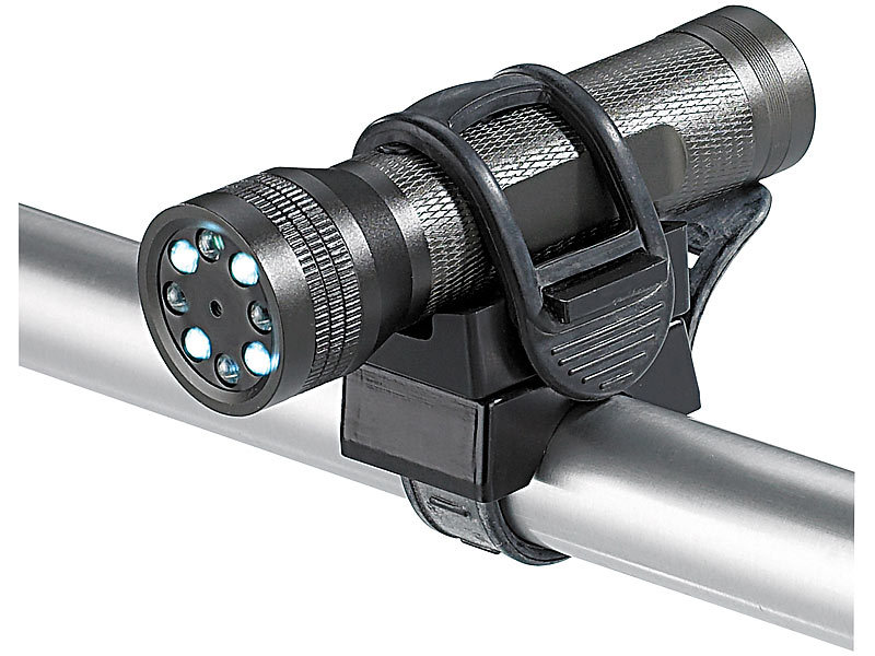 Lunartec Taschenlampenhalter: Universal-Halterung für Taschenlampen (Universal  Halterung Fahrradlampe)