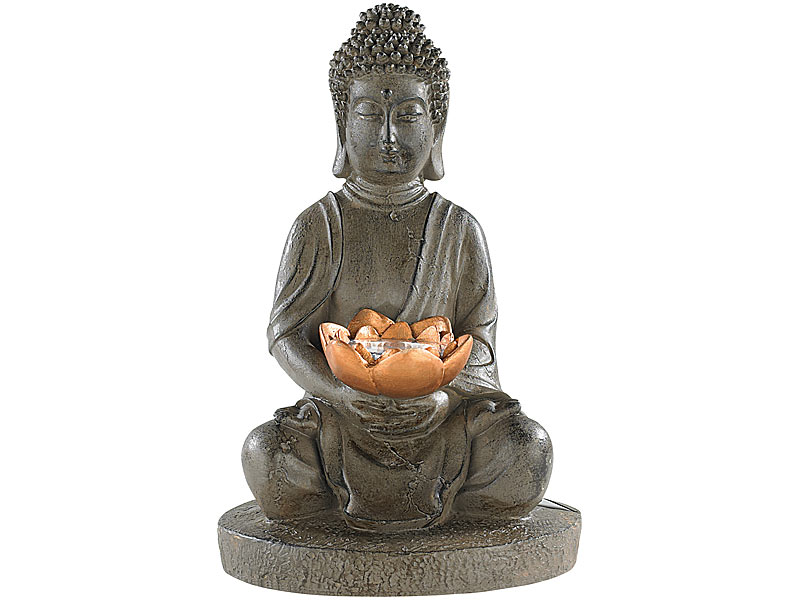 Lunartec Solar Budda Solar Led Deko Lampe Buddha Fur Garten