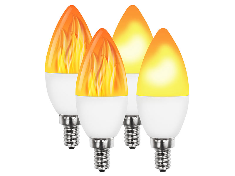 4 Modus LED Magnetisch Flamme Glühbirne Lampe Flackerlicht Flammeneffekt Feuer 
