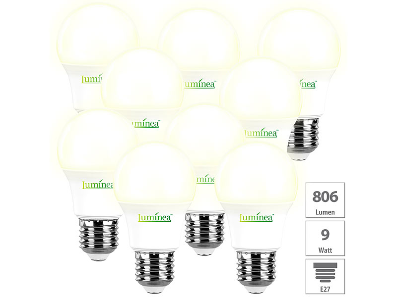 2er-Set LED-Lampen E27, RGBW, 8 W (ersetzt 75 W), 806 Lumen