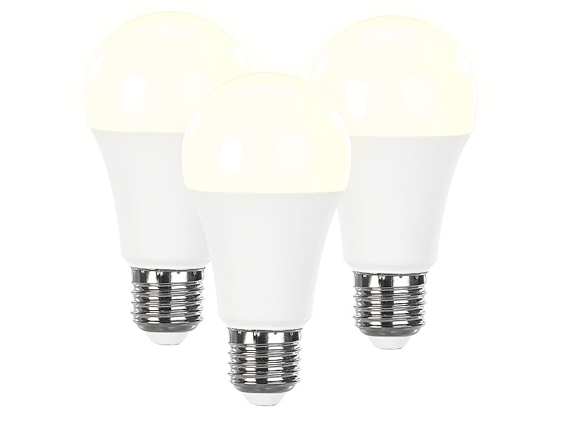 3 Stufen LED Birne Leuchtmittel 9W 806 Lumen E27 dimmbar ohne Dimmer warmweiß 